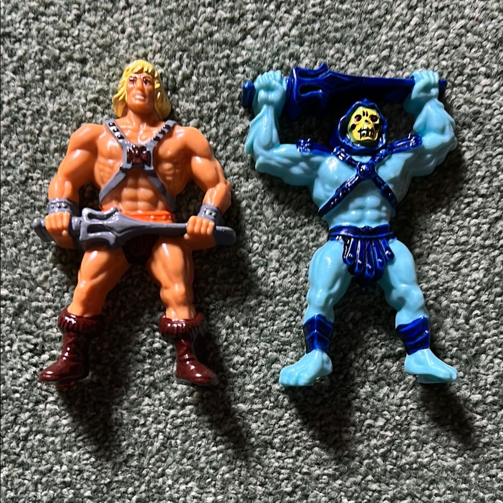 Vintage, 1983, He-Man and Skeletor Mattel & Wilton Cake Toppers. Set of 2